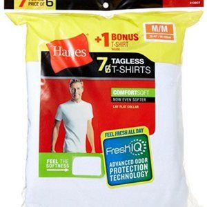 Hanes Men 7Pk Comfort Cool White Crew Neck T-Shirt